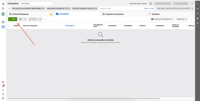 Criar Campanha no Facebook Ads