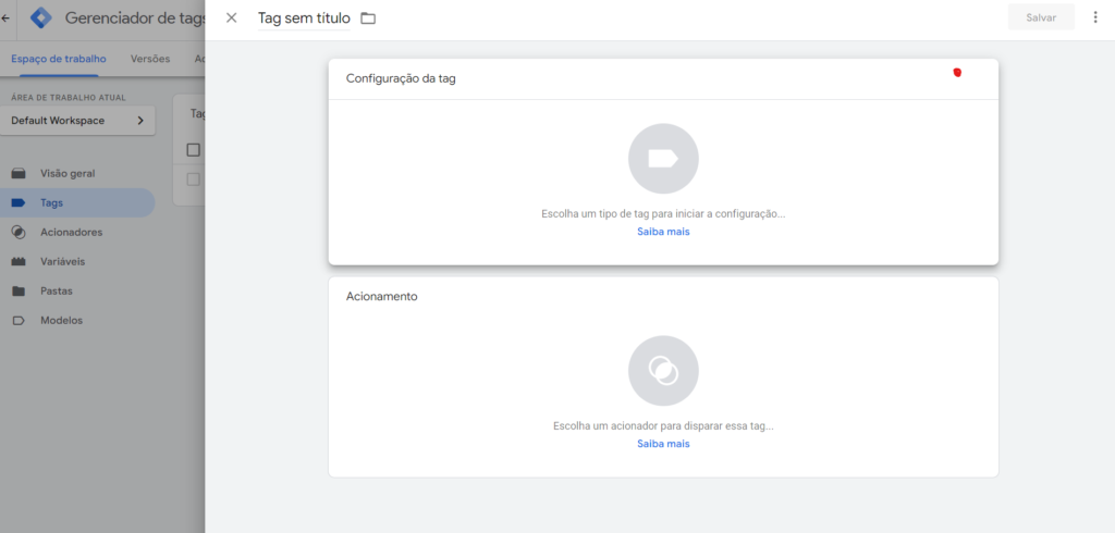 criar e instalar o Google Tag Manager