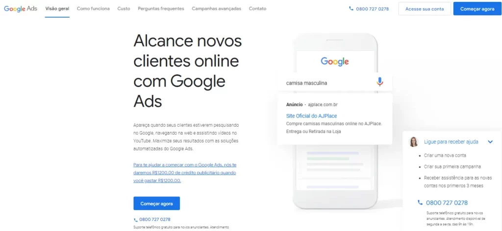 Como criar conta no Google Ads