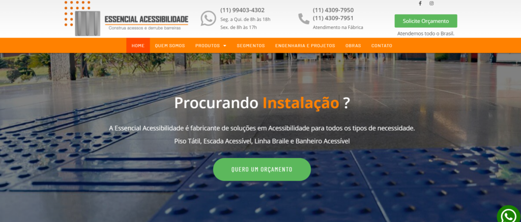 escolher tipo de site